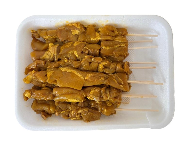 Pinxos de pollastre i pavo en safata