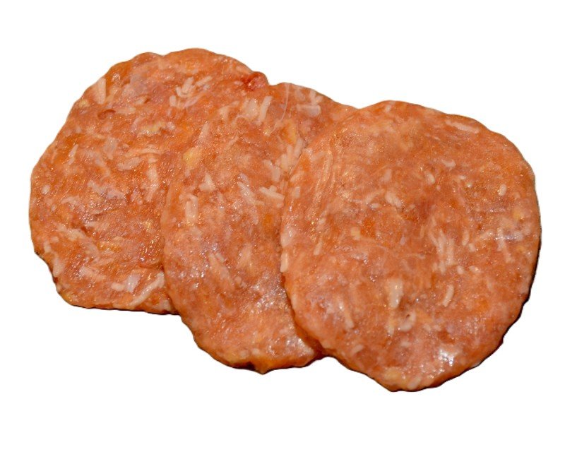 Hamburguesa de pollastre en safata